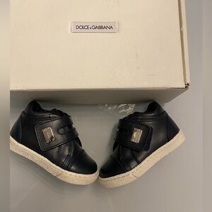 Dolce & Gabbana Black Baby Sneakers size 19/US 4